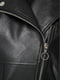 Куртка черная из искусственной кожи | 6436735 | фото 4