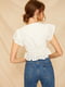 Блуза з V-подібним вирізом біла | 6436767 | фото 2