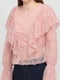 Блуза розовая кружевная | 6436871 | фото 3