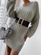 Платье-свитер серое | 6436885 | фото 3