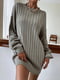 Платье-свитер серое | 6436885 | фото 6