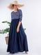 Сукня А-силуету синя в смужку | 6436957 | фото 4