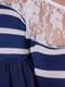 Платье А-силуэта синее в полоску | 6436958 | фото 4