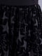 Сукня А-силуету чорна в принт | 6436967 | фото 3