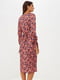 Сукня А-силуету коралового кольору в принт | 6437400 | фото 3