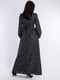 Платье А-силуэта черное в принт | 6437437 | фото 2