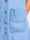 Платье А-силуэта джинсовое синее | 6437708 | фото 4