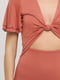 Сукня А-силуету теракотового кольору | 6437711 | фото 4
