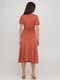 Платье А-силуэта терракотового цвета | 6437711 | фото 2
