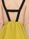 Сукня А-силуету з відкритою спиною гірчичного кольору | 6437714 | фото 4