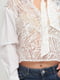 Блуза біла з візерунком | 6437806 | фото 4