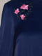 Сукня А-силуету синя з вишивкою | 6437882 | фото 4