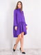 Платье А-силуэта фиолетовое асимметричное | 6438018 | фото 3