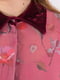 Платье А-силуэта розовое с бархатным воротником | 6438093 | фото 4