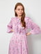 Платье А-силуэта розовое с цветочным узором | 6438098 | фото 5