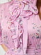Платье А-силуэта розовое с цветочным узором | 6438098 | фото 3
