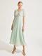 Сукня А-силуету зелена | 6438100 | фото 3
