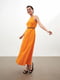Платье А-силуэта оранжевое | 6438125 | фото 4