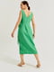 Платье А-силуэта зеленое | 6438126 | фото 2