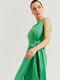 Платье А-силуэта зеленое | 6438126 | фото 4