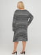 Сукня А-силуету сіра з орнаментом | 6438307 | фото 2