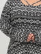 Сукня А-силуету сіра з орнаментом | 6438307 | фото 4