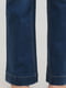 Темно-синие демисезонные клеш джинсы | 6438346 | фото 4