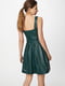 Платье А-силуэта зеленое из эко-кожи | 6438529 | фото 2