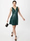 Сукня А-силуету зелена з еко-шкіри | 6438529 | фото 4