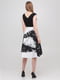 Сукня А-силуету біло-чорна з принтом | 6438565 | фото 2