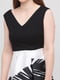 Платье А-силуэта бело-черное с принтом | 6438565 | фото 3