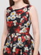 Платье А-силуэта в цветочный принт | 6438568 | фото 3