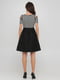 Сукня А-силуету чорна в смужку | 6438571 | фото 2