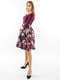 Сукня А-силуету бордова з квітковим принтом | 6438573 | фото 3
