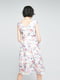 Платье А-силуэта белое с цветочным принтом | 6438597 | фото 2