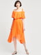 Платье А-силуэта оранжевое | 6438603 | фото 5