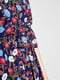 Сукня А-силуету синя з квітковим принтом | 6438607 | фото 4