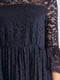 Сукня А-силуету мереживна чорна | 6438613 | фото 4