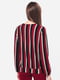 Блуза бордовая в полоску | 6439027 | фото 2