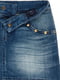 Юбка джинсовая синяя с принтом | 6439122 | фото 3