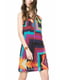 Платье А-силуэта в разноцветный принт | 6439361 | фото 3