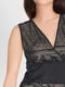 Платье А-силуэта черное с принтом | 6439521 | фото 3