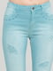 Демисезонные зауженные укороченные джинсы Desigual | 6439535 | фото 4