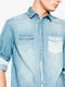 Рубашка джинсовая голубая | 6439565 | фото 4