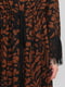 Платье-рубашка коричневое с принтом | 6439595 | фото 4