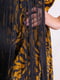 Платье с бахромой черно-желтое | 6439753 | фото 4