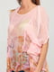 Блуза рожева з принтом | 6439786 | фото 3