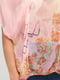 Блуза розовая с принтом | 6439786 | фото 4