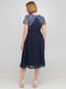 Платье А-силуэта синее с принтом | 6439850 | фото 2