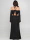 Платье с открытыми плечами черное | 6439860 | фото 2